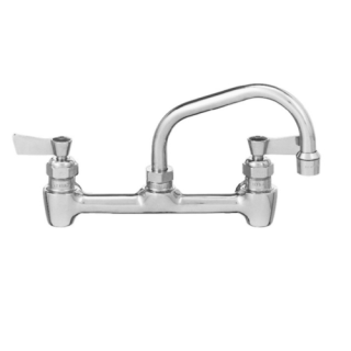 Faucet 8" Centers 12" Nozzle Wall Mount