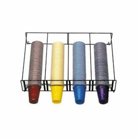 Cup Dispenser 4 Section Wire Rack