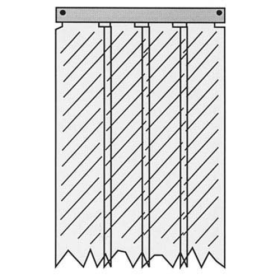 Cooler/Freezer Strip Curtain 40