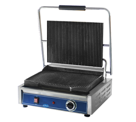 Panini Grill 14" x 10" Grooved 120v