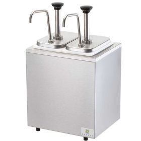 Topping Dispenser with 2 Jars & SS Pumps