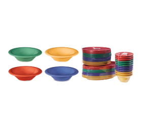 Bowl 8 oz Mixed Colors Plastic