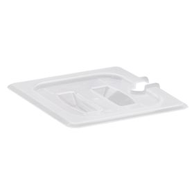 Food Pan Cover Sixth Size Notched Trans