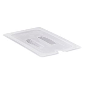 Food Pan Cover Third Size Notched Trans