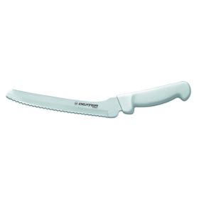 Bread Knife 8", Offset, White Handle