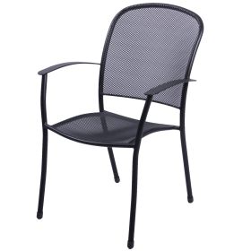Dining Chair with Arms Charcoal Caredo