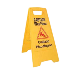 Sign Wet Floor Yellow Bilingual