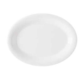 Platter 12" x 9" Oval Diamond White