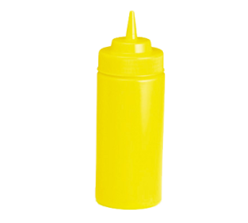 Squeeze Bottle 16 oz Wide Mouth Yellow
