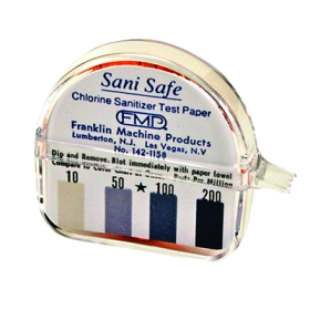Chlorine Sanitizer Test Kit 15' Roll