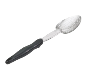 Spoon 13" Perforated Black Ergo Handle