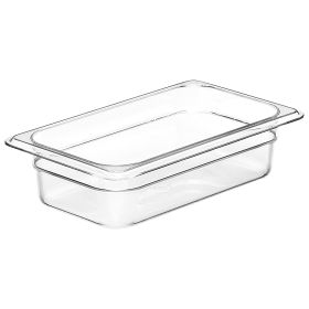 Food Pan Fourth Size 2 1/2" Deep Clear