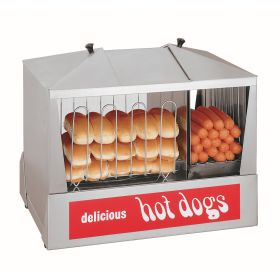 Hot Dog Steamer w/ Bun Warmer 120v