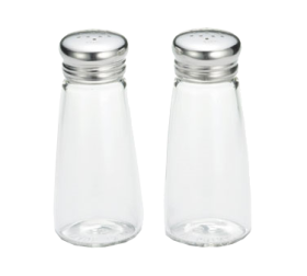 Salt & Pepper Shaker 3 oz Round Glass