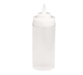 Squeeze Bottle 16 oz Wide Mouth Clear