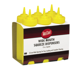 Squeeze Bottle 12 oz Wide Mouth Yellow