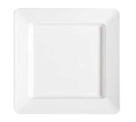 Plate 12" x 12" Square White